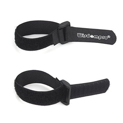 Wisdompro 20 Pack 0.8 x 8 In Small Hook and Loop Tie Down Straps Heavy Duty | Durable Nylon, Reusable, Black, Functional Adjustable Fastening Cinch Strap Cable Cord for Home, Office, Workspace, Outdoor - size: 0.8 x 8 Inch, 20 Pack