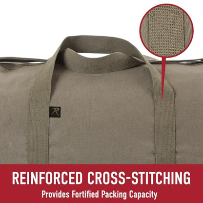 Rothco Heavy-Duty Canvas Shoulder Duffle Bag - Rugged Travel Gym Gear Equipment Bag - color: Earth Brown, size: 17 Inches