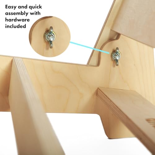 Asana Crash Pad Couch - Dual Density Foam Bouldering Pad & Birch Wood Frame - Ideal for Climbing Facilities, Van Life, Home Woodies - Chair Frame & Mat Made in The USA - style: Frame Only
