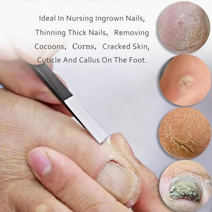 Professional Callus Knife Pedicure Knife for Feet Ingrown Toenail Knives Cuticle Foot Care Tools Dead Skin Removal Nail File Scraper - size: 7 Count (Pack of 1)