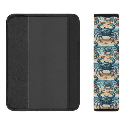 1 Pair Universal Soft and Comfortable Car Seat Belt Pad for Girls and Boys, Most Cars, Coastal Crabs Harness Pads Strap, Neck and Shoulder Support - color: Pattern 143