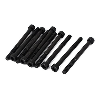 uxcell M6x70mm 12.9 Alloy Steel Hex Socket Screws Partially Threaded Bolt Black 10Pcs - size: M6x70mm