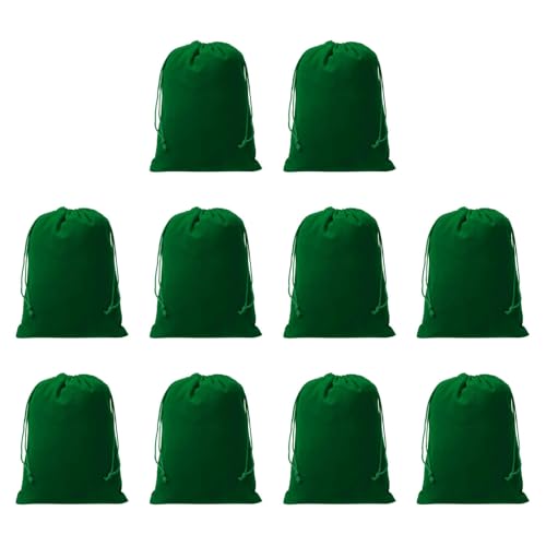 Drawstring Dice Bag 5.91" x 7.87" Durable Flocking Cloth Tarot Card Bag Perfect for Dice Storage & Jewelry & Chess & Cosplay Coin & Board Gaming Accessories (Lake Green, 10pcs) - color: Lake Green, size: 5.91"x7.87"