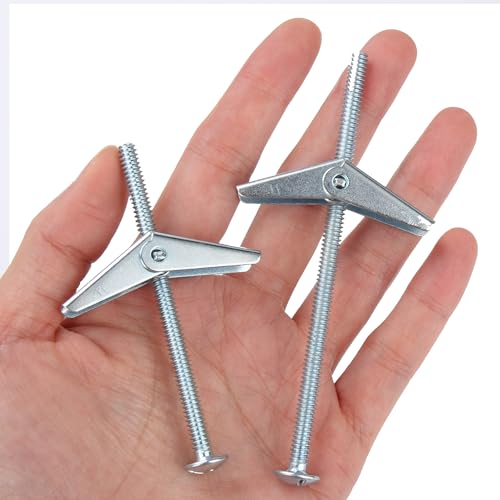 HASWARE Toggle Bolt Zinc Plated Steel and Wing Nut for Hanging Heavy Items on Drywall 3/16 Multi (12 Pack) - size: 3/16 Multi (12 Pack)