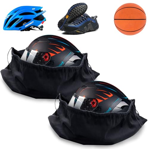 Motorcycle Helmet Bag Helmet Bag Welding Mask Hood Storage Large Storage Bag Velvet Cloth Packing Bag Black Velvet Pouch Bags with Drawstring for Riding Bicycle Sports Universal Tool Motorcycle - style: 2PCS