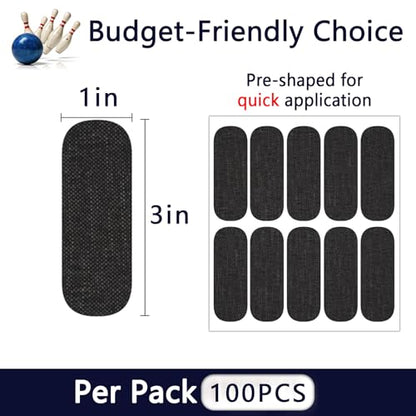 Thumb Tape – 3inch x1inch Finger Tape for Bowlers,Bowling Thumb Tape, Breathable Protective Thumb Tape,Bowling Accessories for Men & Women - color: Black