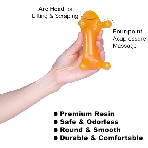 Trigger Point Massage Tool for Full Body Use. 2 Pack. | Handheld 4-Leg Pressure Point Massager for Muscle Knots Deep Tissue Myofascial Release Pain Relief Rehab. Durable Resin