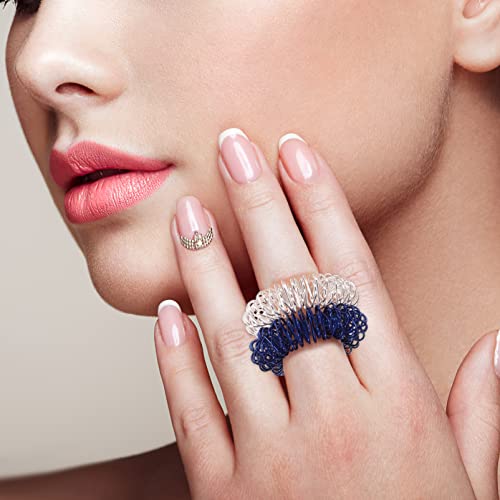 5pcs Spiky Sensory Finger Finger Massager Roller Silent Toy for Finger Massage (Gold Silver Black Blue Red)