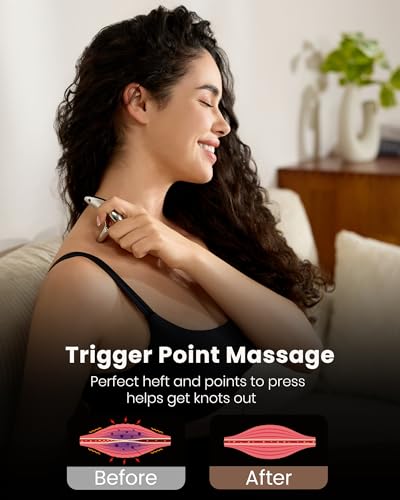 lifechill Trigger Point Massage Tool for Pain Relief Deep Tissue & Gua Sha, HSA Fascia Release Tools for Full Body, FSA Eligible Items Muscle Scraper Acupressure Tool TMJ Relief, Thumb Saver Neck Foot - color: Silver
