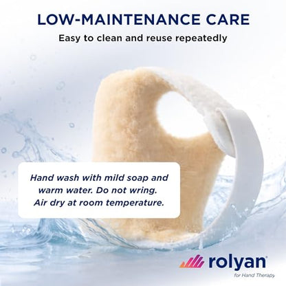 Rolyan Palm Protector, Hand Contracture Cushion, Palm Guard, Left, 3-Pack | Soft sherpa-lined palm cushion helps prevent finger contracture and protects the palm during hand rehab - size: Pack of 3, style: Left Hand