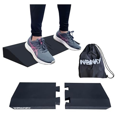 Squat Wedge Block – 2-in-1 Heel Elevated Slant Board for Squats & Calf Raises – Lightweight, Non-Slip EVA, Portable Workout Wedge for Strength & Recovery