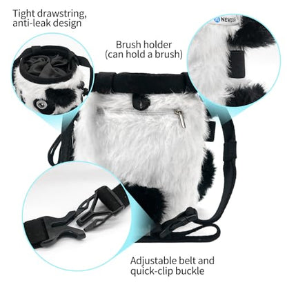 NewDoar Chalk Bag for Rock Climbing Bouldering Panda Chalk Bag Bucket with Quick-Clip Belt & Zippered Pocket Rock Climbing Gear Equipment for Men Women Children