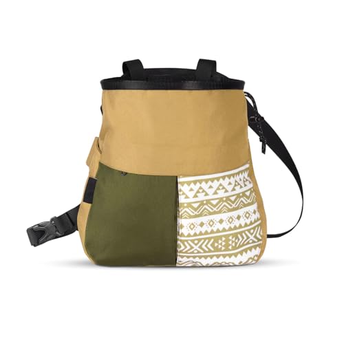Outdoor Multifunctional Collection Bag for Climbers, Mountaineering Chalk Bag, Large Capacity, Phone Fit, Effortless Access, Red - size: Large Khaki