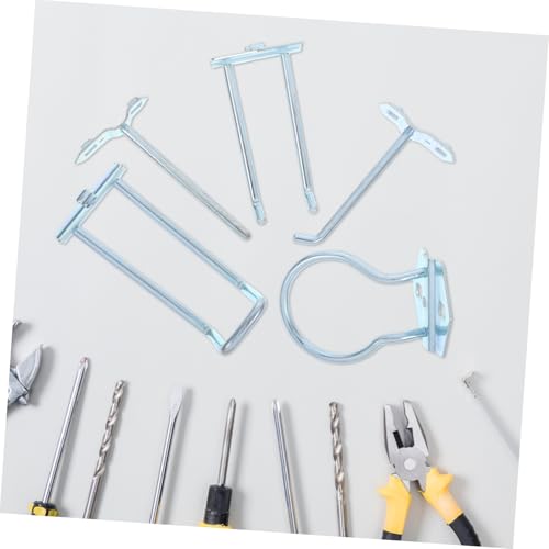 Healifty 5pcs Metal Pegboard Hooks for Hardware Tool Hanging Board Heavy Duty Tool Holder Hook Accessories
