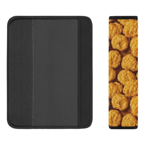 Universal Fit Car Seat Belt Pad for Elderly Support, All Vehicles, 2 Piece Food Chicken Nuggets Automotive Seat Belt Protector Pressure Relief - color: Pattern 924