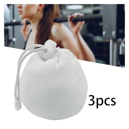 9 Pcs Gym Chalk Bag Drawstring Pouch Accessories Refillable Sock Anti Slip Packaging Weightlifting Nonslip With Buckle