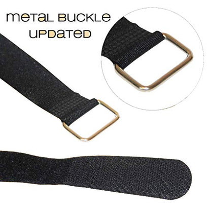 10 Pack 50 Inch Heavy Duty Adjustable Velcro Straps - Reusable Long Hook and Loop Cinch & Tie Down Straps for Multi-Purpose Securing, Luggage, Bike, Outdoor & Cable Management - color: 10 Pack 50 in