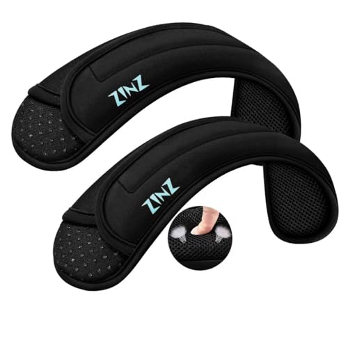 ZINZ 2-Pack Universal Shoulder Pad with Ultra thick Cushion for Bag Luggage Bag Crossbody, Plus Long & Anti-Slip & Breathable,Black-2Pack - color: Black-2pack