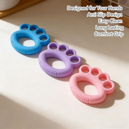 Socobeta Hand Grip Strengthener 3pcs Finger Exerciser Set Portable Design for Climbers Athletes TPE 10lbs 20lbs 30lbs