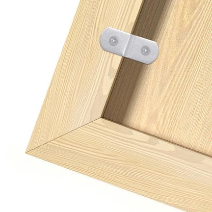 Offset Clips for Picture Framing, Z-Shape Canvas Mounting Clips with Mounting Hole, with Screws (20pcs, 9mm) - size: 9mm