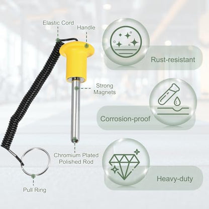 Gym Pin Weight Stack Pin Strength Training Lifting Equipment Replacement with Pull Rope Fitting for Home Gym - color: Yellow, size: 0.4 x 3.1 Inch