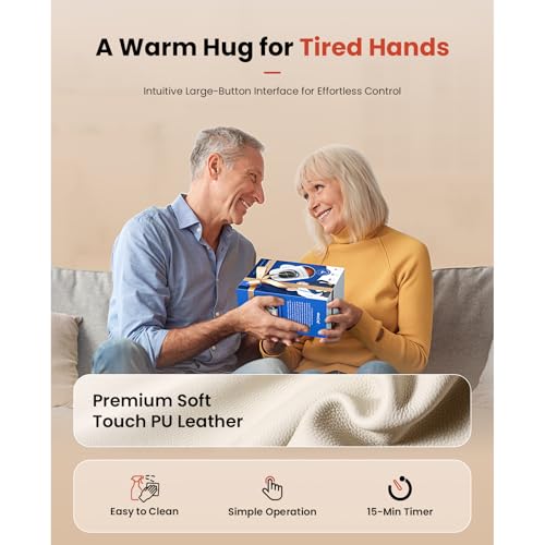 BOB AND BRAD Hand Massager with Heat and Compression, Individual Fingers | Upgraded, FSA-HSA Eligible, Portable HandSpa Pro Hand Massager for Arthritis and Carpal Tunnel, Pain Relief, Birthday Gifts