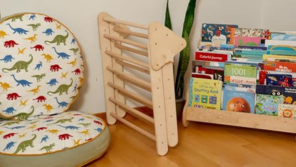Montessori Wooden Climbing Set for Kids | Montessori Climbing Triangle Climbing Dome Ramp and Pillow | Montessori Climbing Frame Set for Toddler | Montessori Playground | Kids Play Gym(Star) - style: Star