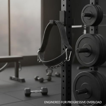 Home Gym Pull Up Station Accessory: Weighted Dip Belt with Heavy Duty Iron Chain for Strength Training - size: 3.94 x 3.15 x 3.15 in