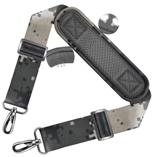 ZINZ Shoulder Strap Universal Bag Strap - 78" Ultra-Thick Padded with Dual Balanced Adjustable Buckles for Briefcase, Travel, Sports, Laptop, Crossbody Bag，Camouflage Gray - color: Camouflage Gray