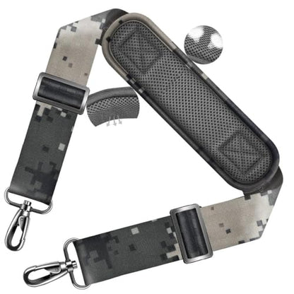 ZINZ Shoulder Strap Universal Bag Strap - 78" Ultra-Thick Padded with Dual Balanced Adjustable Buckles for Briefcase, Travel, Sports, Laptop, Crossbody Bag，Camouflage Gray - color: Camouflage Gray
