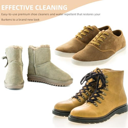 Shoe Cleaner Kit with Shoe Cleaner, Shoe Waterproof, Shoe Care with Shoe Brush & Cleaning Towel, Removes Dirt, Ideal for Suede, Nubuck, Sneaker, Leather, Sheepskin Boots, Sandals