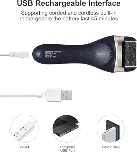 Electric Feet Callus Removers Rechargeable, Portable Electronic Foot File Pedicure Tools, Electric Callus Remover Kit, Professional Pedi Feet Care for Dead, Hard Cracked Dry Skin Ideal Gift (Black) - color: 003-black