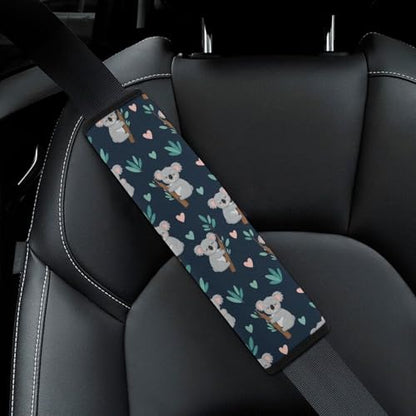 2 Pack Breathable Car Seat Straps Shoulder Pads for Adults and Children, All Vehicles, Koala Bear Animals Harness Pads Strap, Pressure Relief - color: Pattern 1190