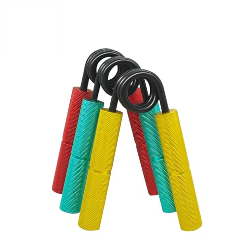 Grip Strength Trainer Set,50-300LB Hand Grip Strengthener,Hand Forearm strengthener 6 Pack, Workout equipment,Strength Training Exercisefor Hand Arm Forearm Wrist Finger - color: Red, green, yellow