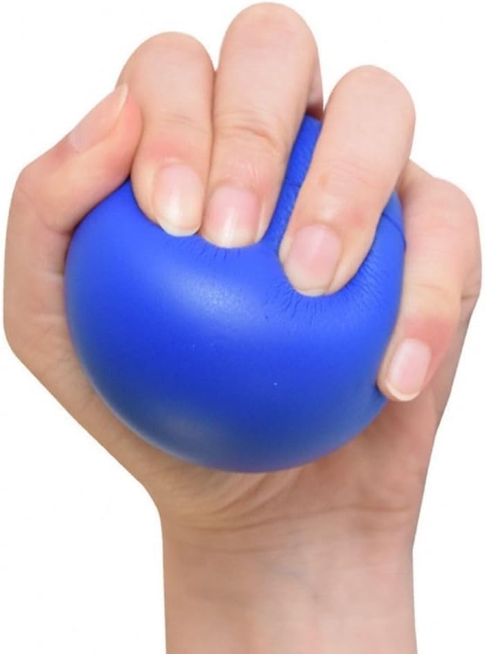 Blue Elastic Finger Strengthening Grip Ball, Wrist Exercise Ball Finger Strengthening Grip Ball Squeeze Training Tool, Finger Exerciser Ball