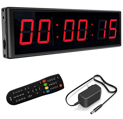 LED Digital Countdown Wall Clock Fitness Timer Stopwatch for Gym (2.3inch Digital High) - size: 2.3inch Digital High