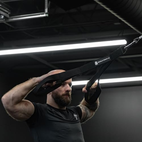 Gymreapers Tricep Rope Cable Attachment - Multi-Workout Tricep Pull Down Cable Attachment - Perfect Gym Cable attachments (3 Lengths Built in One) - color: Gray, size: Tricep Rope - 27"