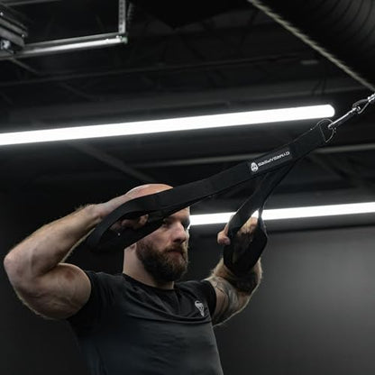 Gymreapers Tricep Rope Cable Attachment - Multi-Workout Tricep Pull Down Cable Attachment - Perfect Gym Cable attachments (3 Lengths Built in One) - color: Gray, size: Tricep Rope - 27"