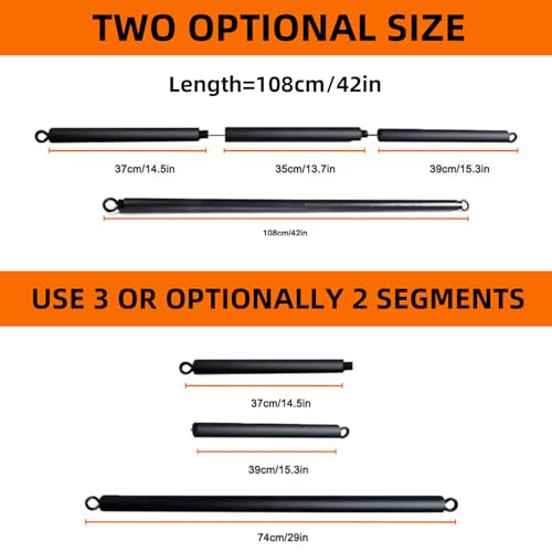 Resistance Band Bar Adjustable Three Part for Full Body Workout | Pilates Portable Lifting Fitness Bar Help to Enhance Core Muscles, Improve Focus Power and Strength Indoor and Outdoor
