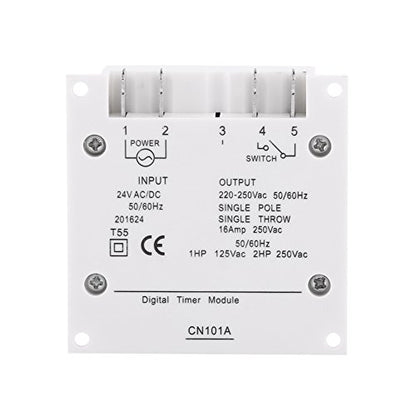 Dioche 24V Timer Small Microcomputer Time Control Switch LCD Digital Programmable Electronic Relay Timer with Weekly Programmable Timer, for Automatic Turn On or Off Electric Equipment,