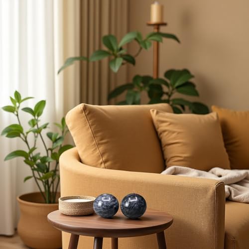 Baoding Balls 2Pcs, 1.57 inch Natural Marble Baoding Chinese Meditation Balls, with Carry Case for Hands Stress Relief, Dark Grey - color: Dark Grey, size: Medium-1.57"