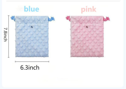 Sugar Glider Bonding Pouch Portable Drawstring Pouch Soft Sleeping Bag with Blue Braided Ribbon Small Animal Carrier- Hedgehog Hamster Ferret (Blue) - color: blue