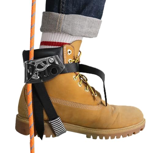 NewDoar Foot Ascender Riser Rock Climbing Mountaineering Equipment Climbing Device - color: Left Black