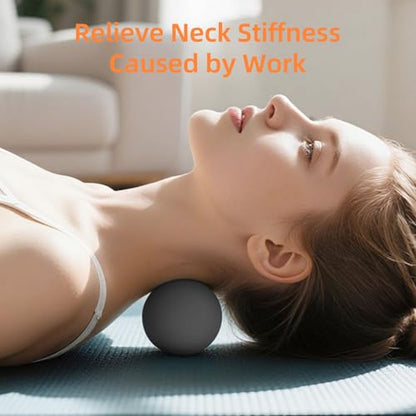 Massage Lacrosse Balls for Myofascial Release, Trigger Point Therapy | Foot Massage Ball to Relieve Plantar Fasciitis, Muscle Soreness - color: Gray
