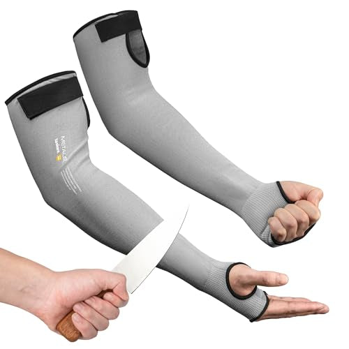 Ultra-Comfort Cut Resistant Sleeves for Thin Skin and Bruising, Cooling Protective Arm Sleeves for Gardening, Farming, Yard - color: Gray, size: 2 Pairs
