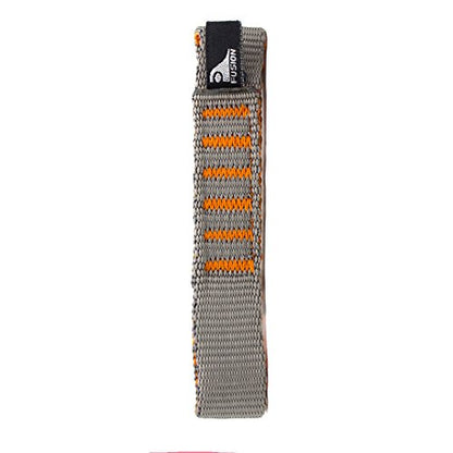 Fusion Climb ProGlide Quickdraw Runner - 5000 lb Tested Stitched Loop Nylon Webbing 11cm x 1.9cm - Gray/Orange