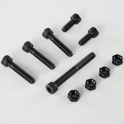 M10-1.5x60 Socket Head Cap Screw and Nut Kit 5set, Grade 12.9 Alloy Steel, Black Oxide Finish, Partially Thread, High Tensile Strength for Automotive, Machinery & Heavy Duty Use - size: M10x60mm(5 Sets）