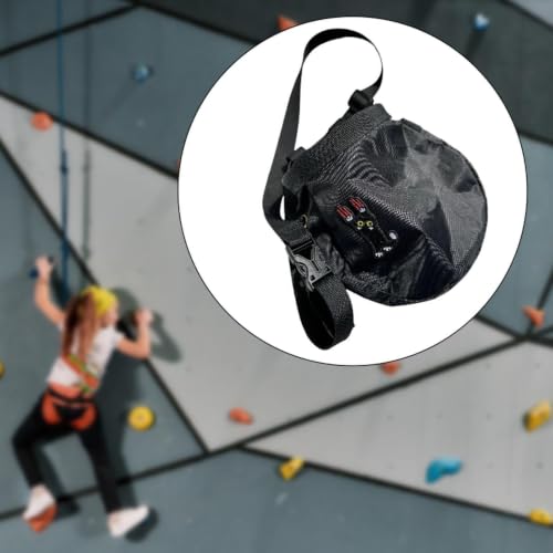 Baoblaze Rock Climbing Chalk Bag Plush Interior Drawstring Closure Bouldering Storage Pouch Portable Gear Waterproof Material Suitable for Men Women Home