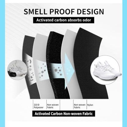 Smell Proof Shoe Bags for Travel & Sports Odor Resistant, Waterproof Storage for Gym, cycling,Soccer, Golf,Shoe Bags Fits Girls Durable Zipper Closure