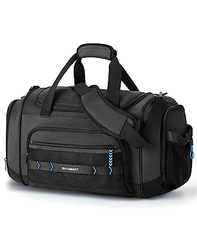 BAGSMART 4-IN-1 Gym Bag for Women Men, TSA Duffle Bag for Travel | With Shoe Compartment & Wet Pocket, 22L/30L/38L Tactical Backpack with 40oz Water Bottle Holder, Lightweight, Water-resistant - color: Black